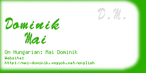 dominik mai business card